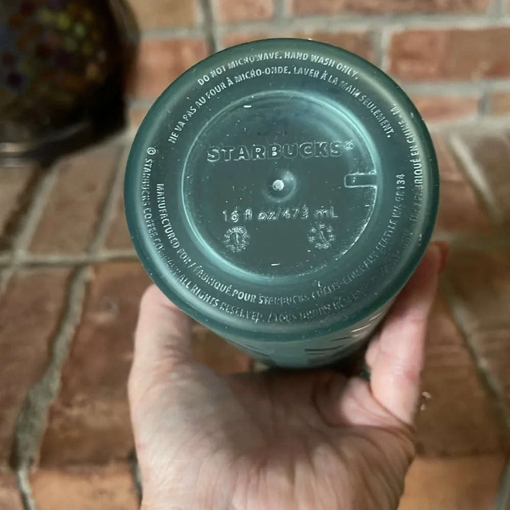 Starbucks Holiday 2021 Mint Frosted Ribbon Tumbler